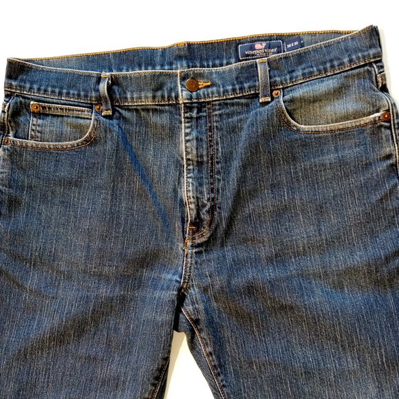 Vineyard Vines Denim Jeans wms 38  Hemmed to 25 1/2" inseam  capris  1P1338  EXC - Picture 3 of 11